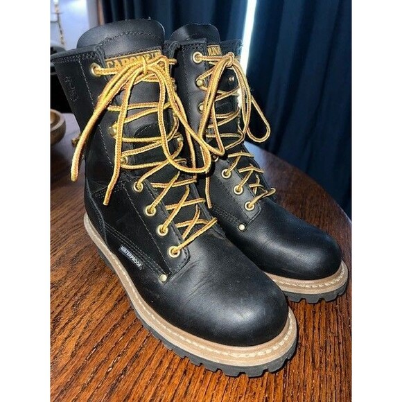 Carolina Shoes - Carolina Black Leather Waterproof EH Work Boots CA420 Wm’s Sz 7.5W